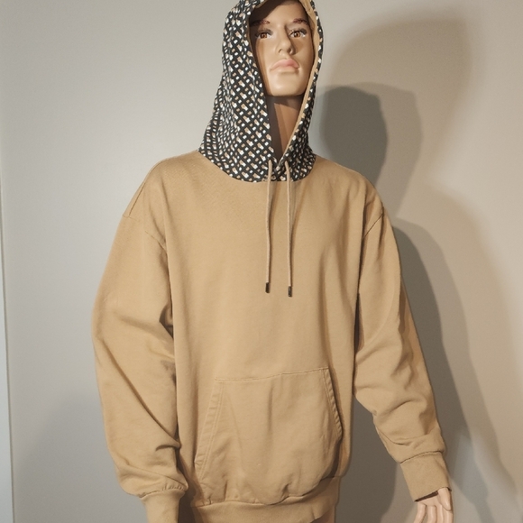 Boss Beige Sweatshirt with Patterned Hood - Picture 8 of 9